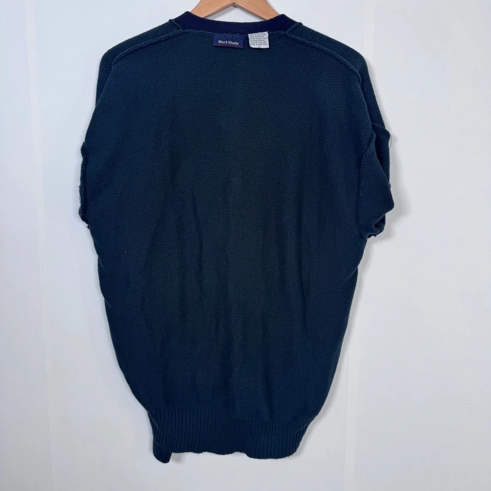 VTG Mark Shale Cardigan Sweater Men L Green Cotton V-Neck Vintage Grandpacore